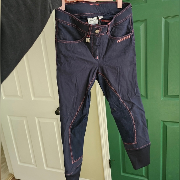 Romfh Pants - Romfh 'Sarafina' Full Seat Breeches in Navy, Women's 26 R